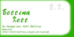 bettina kett business card